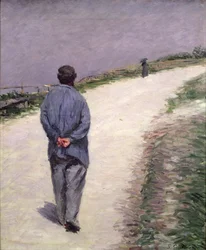 Pere Magloire sulla strada per Saint-Clair, Etretat, 1884